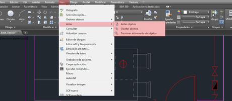 Ocultar o aislar objetos en Autocad