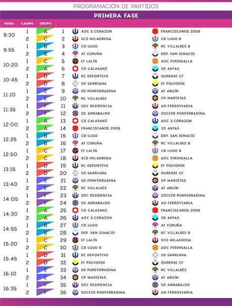 Polvorín MiniCup en Lugo: Horarios