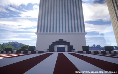 Réplica Minecraft de la Torre Picasso Madrid (España)
