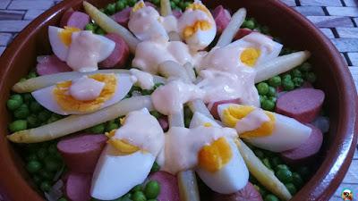 Ensalada de guisantes con espárragos Ensalada de guisantes con espárragos