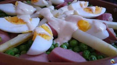 Ensalada de guisantes con espárragos Ensalada de guisantes con espárragos