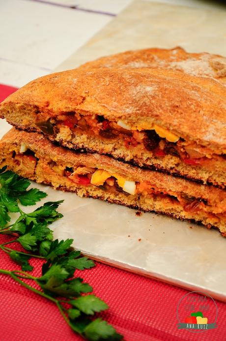 EMPANADA RUSTICA CON VERDURAS Y HUEVO COCIDO