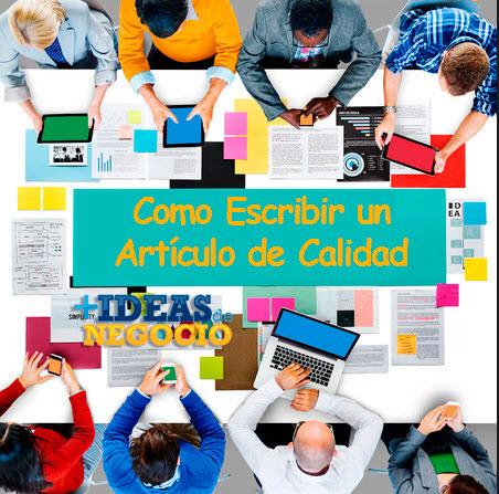 Cómo escribir un artículo de calidad