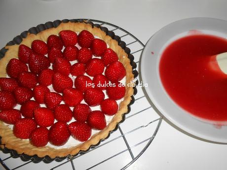 Pie de fresas