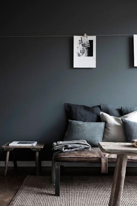 Atreverse con el color gris oscuro en las paredes