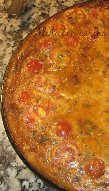 QUICHE DE SARDINILLAS Y TOMATES CHERRY QUICHE DE SARDINILLAS Y TOMATES CHERRY