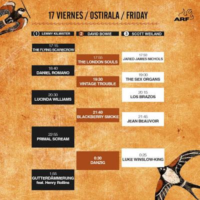 Horarios y distribución por escenarios del Azkena Rock Festival 2016