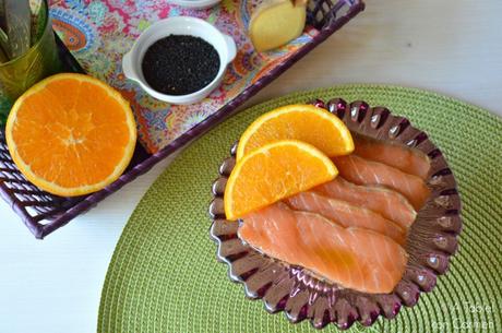 Salmón Marinado al Jengibre y Cítricos