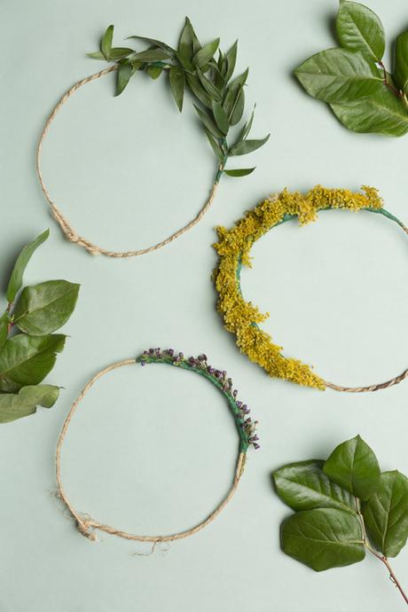 DIY Corona de flores primaveral coronas de flores echas a mano