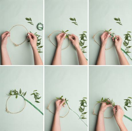 DIY Corona de flores primaveral Pasos para hacer una corona