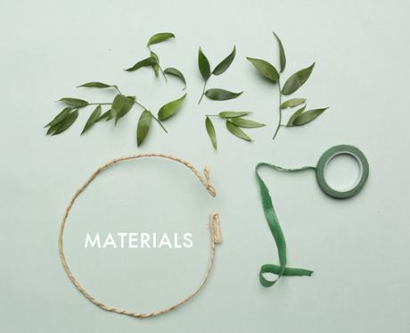 DIY Corona de flores primaveral materiales para una corona de flores handmade