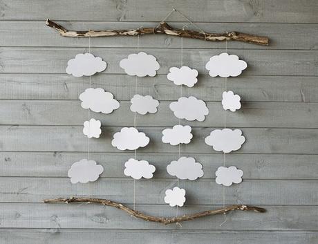 DIY | Haz un móvil de nubes para tu casa DIY | Haz un móvil de nubes para tu casa