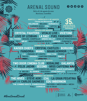 Fangoria sustituyen a The 1975 en el Arenal Sound 2016