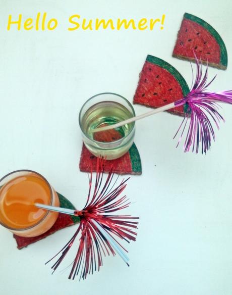 DIY: POSAVASOS CON FORMA DE SANDÍA DIY: POSAVASOS CON FORMA DE SANDÍA