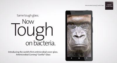 Nuevas pantallas Gorilla Glass que protegen de las bacterias de la mano Nuevas pantallas Gorilla Glass que protegen de las bacterias de la mano