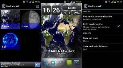 Clima y fondo de pantalla animado con Realtime WP para Android Clima y fondo de pantalla animado con Realtime WP para Android