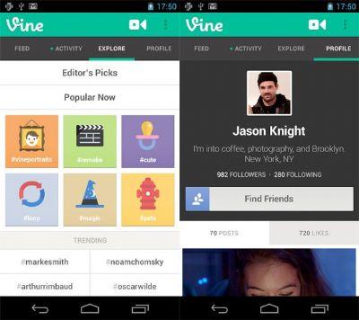 Vine actualiza su app para Android incorporando menciones y autocompletando Vine actualiza su app para Android incorporando menciones y autocompletando