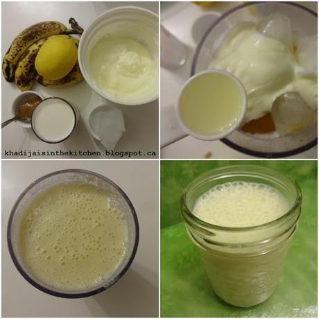 SMOOTHIE BANANE ET CITRON / BANANA LEMON SMOOTHIE / BATIDO DE PLATANO Y LIMON / عصير الموز و الليمون