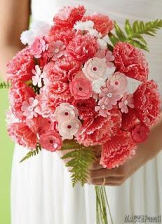 Arreglos florales con claveles de tela - DIY - Arreglos florales con claveles de tela - DIY -