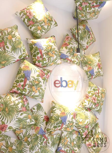 Las capsulas de Ebay. Encontrar cosas en la Nube. Cojines estampado tropical