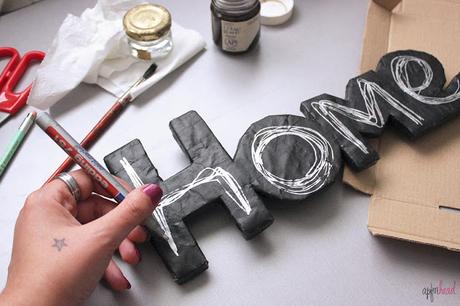 DIY: Letras en cartón