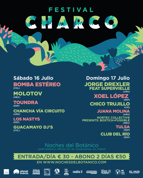Festival Charco 2016, cartel completo
