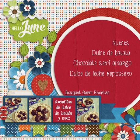 Bocaditos de dulce de batata y nuez Bocaditos de dulce de batata y nuez