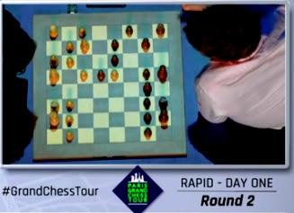 Magnus Carlsen en el París Grand Chess Tour (1ª y 2ª ronda a 25’ + 10”)