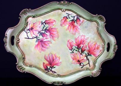 Varios objetos decorativos Bandeja de madera colaboracion Carmen de la Vega
