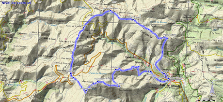 Mapa de la ruta Panchón Pola de Allande