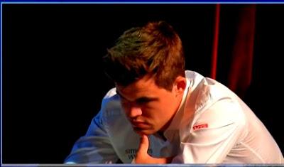 Magnus Carlsen en el París Grand Chess Tour (8ª ronda a 25’ + 10”)