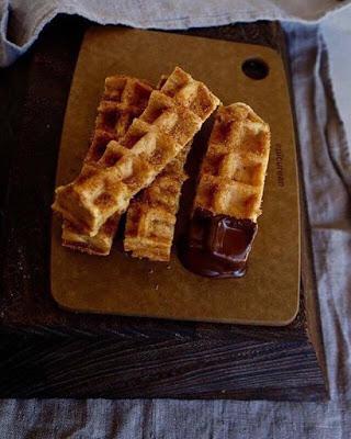 Churros nobles en forma de waffles #glutenfree #sugarfree Churros nobles en forma de waffles #glutenfree #sugarfree