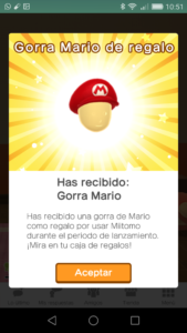 Miitomo gorra