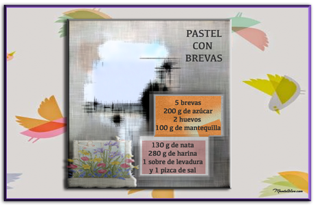 Pastel con brevas Etiquetas