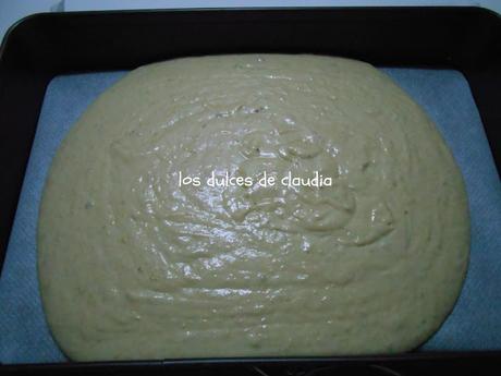 Bizcocho de plátano con crema fraiché Bizcocho de plátano con crema fraiché