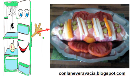 ROLLO DE JAMON SALADO CON PURÉ DE PATATAS