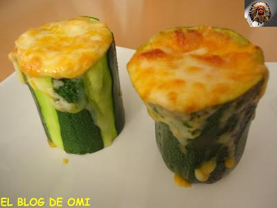 VASITOS DE CALABACIN RELLENOS Y GRATINADOS