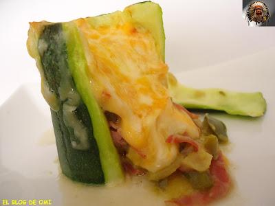 VASITOS DE CALABACIN RELLENOS Y GRATINADOS