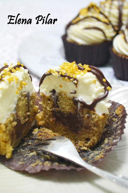 Cupcakes de plátano y Baileys Cupcakes de plátano y Baileys