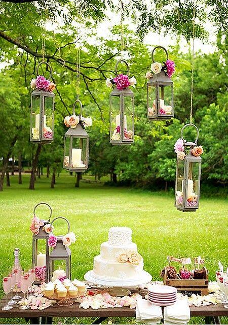 Decoraciones colgantes para bodas - Foto: Pinterest