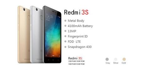 Super low cost, Xiaomi Redmi 3S ya disponible para compra Redmi 3s