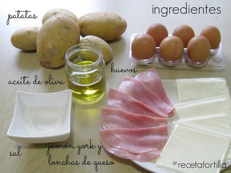 DIY-RECETA: TORTILLA DE PATATAS RELLENA DE JAMÓN Y QUESO