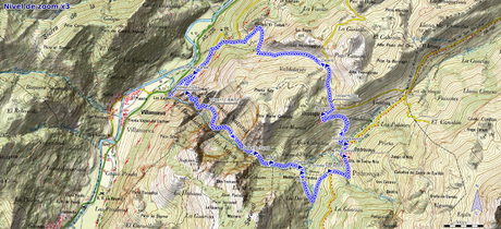 Mapa ruta de las Xanas y Valdolayés