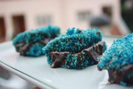 Desafío en la Cocina - blue coffee lamingtons