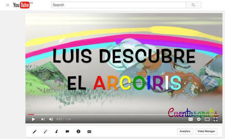 Vídeo luis descubre el arcoiris en cuentos gratis