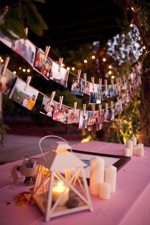 Ideas para colocar las fotos de tus invitados aefaebf955005b05a29992e923538f7d