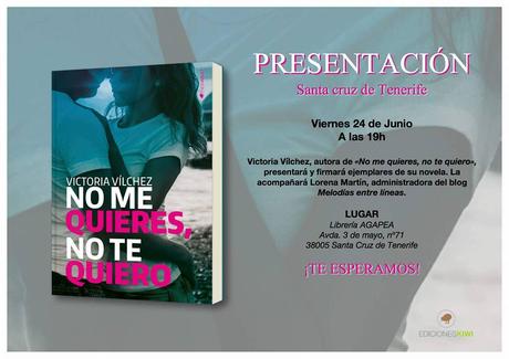 Presentación de Victoria Vílchez en Santa Cruz de Tenerife (y adivinad quién la acompañará...)