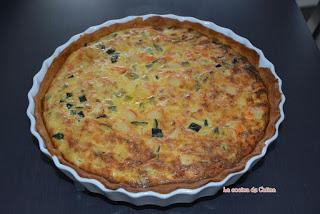 Quiché de calabacín y palitos de cangrejo