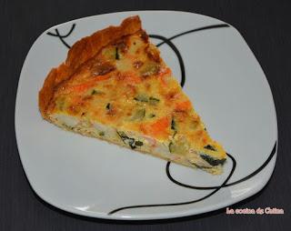 Quiché de calabacín y palitos de cangrejo