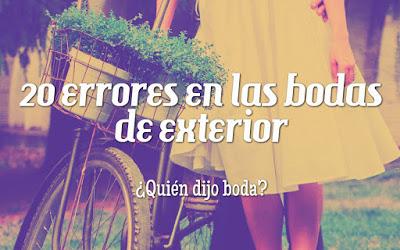 20 errores en las bodas de exterior 20 errores en las bodas de exterior
